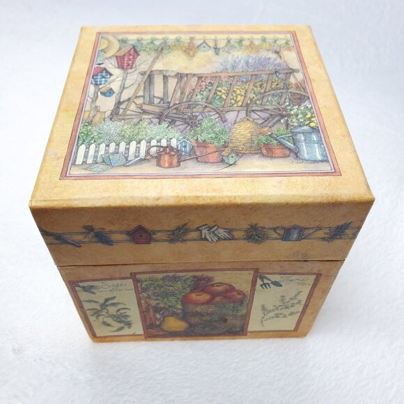 Small Decorative Storage Box Garden Seasonal Herbs Bob's Boxes Gift Box - Picture 1 of 11